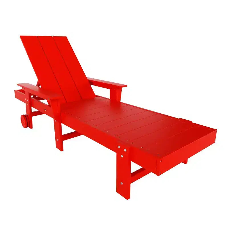 Ensemble de chaises longues inclinables modernes WestinTrends Ashore en polyéthylène avec table d'appoint