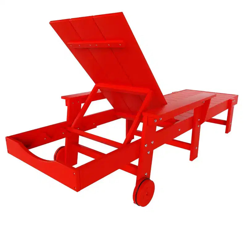 Ensemble de chaises longues inclinables modernes WestinTrends Ashore en polyéthylène avec table d'appoint