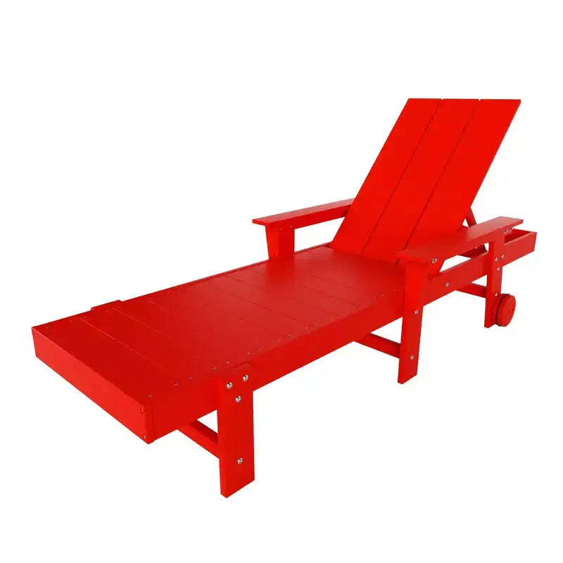 Ensemble de chaises longues inclinables modernes WestinTrends Ashore en polyéthylène avec table d'appoint