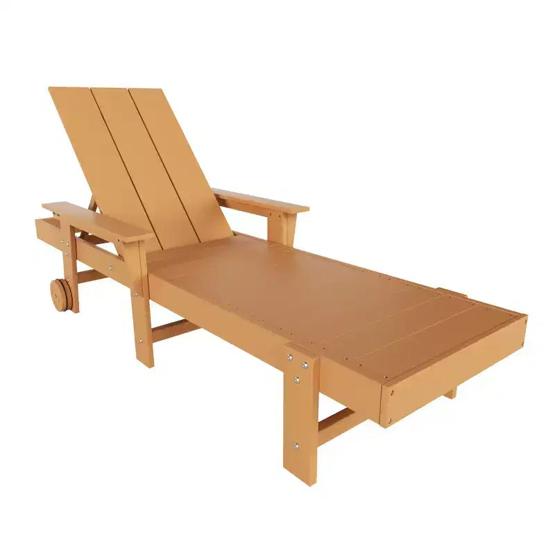 Ensemble de chaises longues inclinables modernes WestinTrends Ashore en polyéthylène avec table d'appoint