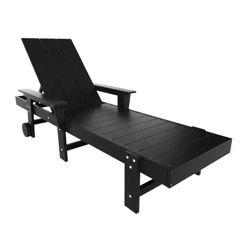 Ensemble de chaises longues inclinables modernes WestinTrends Ashore en polyéthylène avec table d'appoint