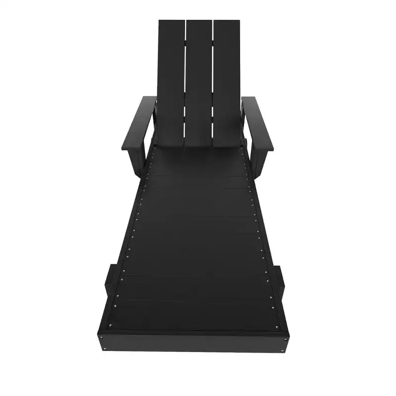 Ensemble de chaises longues inclinables modernes WestinTrends Ashore en polyéthylène avec table d'appoint