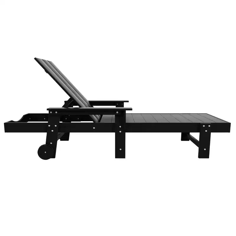 Ensemble de chaises longues inclinables modernes WestinTrends Ashore en polyéthylène avec table d'appoint