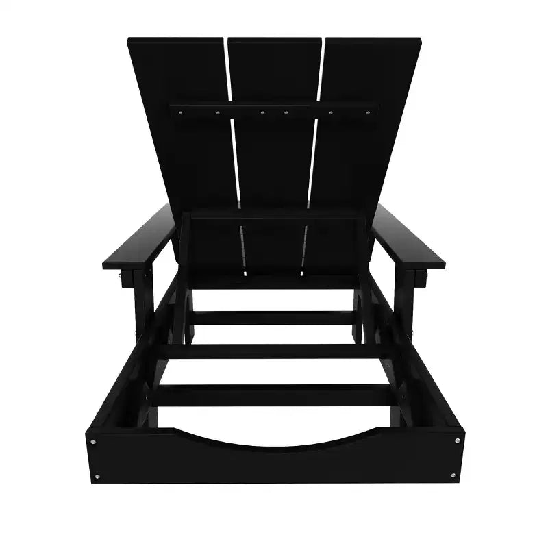 Ensemble de chaises longues inclinables modernes WestinTrends Ashore en polyéthylène avec table d'appoint