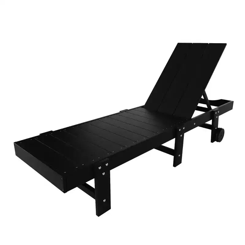 WestinTrends Ashore Chaise Longue Inclinable Moderne en Poly avec Roues et Table d'appoint incluse
