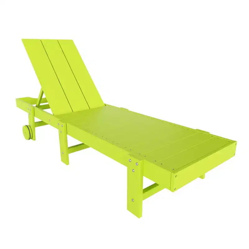 WestinTrends Ashore Chaise Longue Inclinable Moderne en Poly avec Roues et Table d'appoint incluse