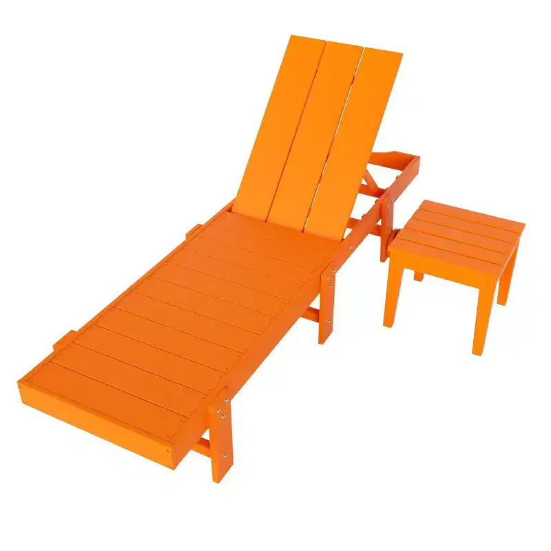WestinTrends Ashore Chaise Longue Inclinable Moderne en Poly avec Roues et Table d'appoint incluse