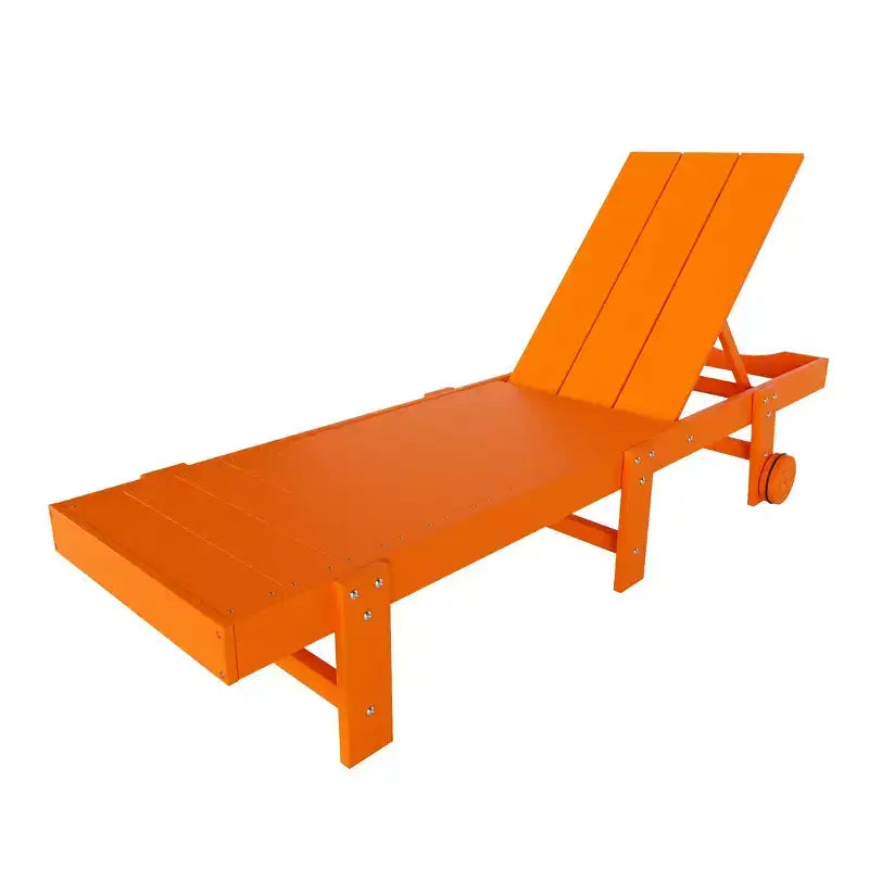 WestinTrends Ashore Chaise Longue Inclinable Moderne en Poly avec Roues et Table d'appoint incluse
