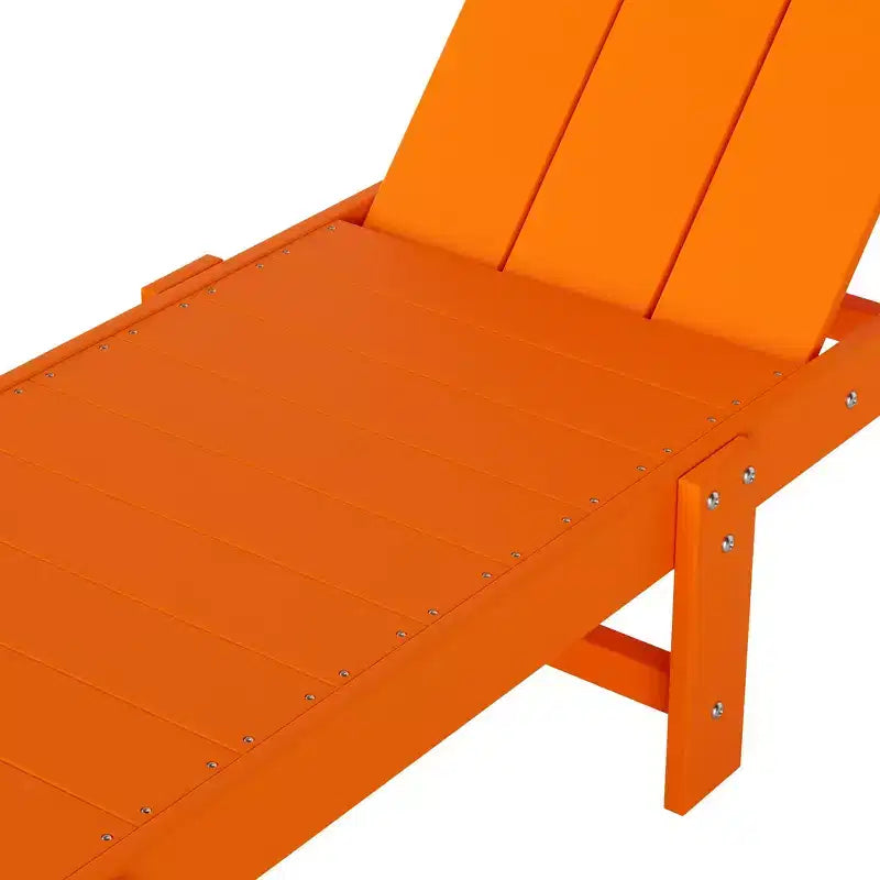 WestinTrends Ashore Chaise Longue Inclinable Moderne en Poly avec Roues et Table d'appoint incluse