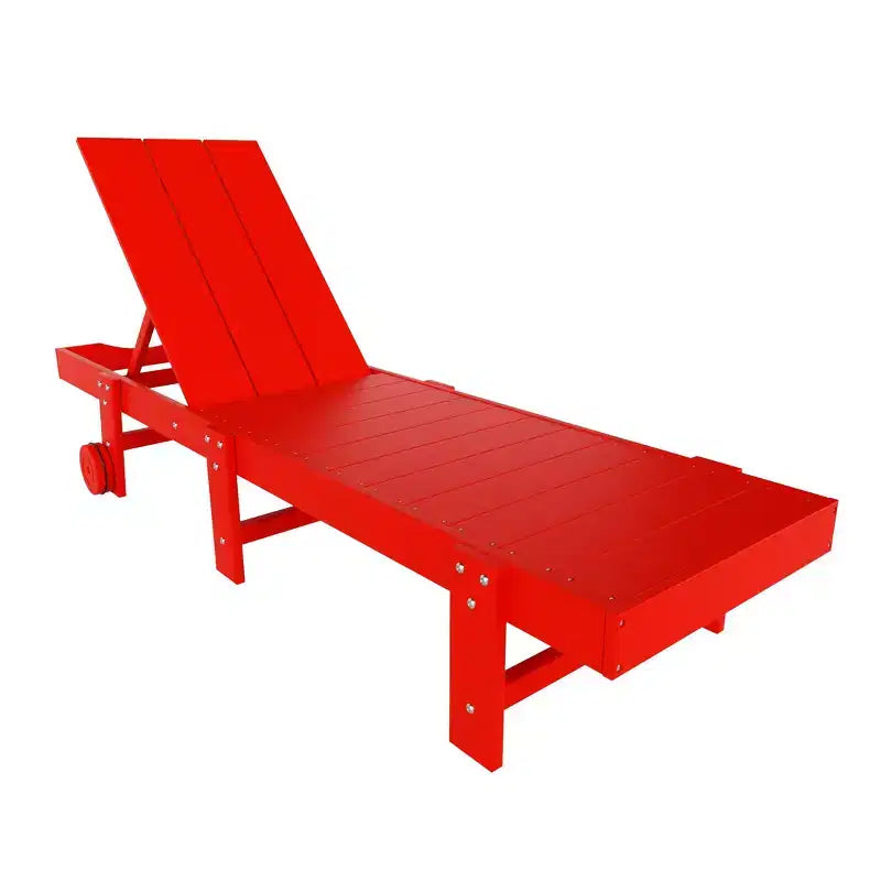 WestinTrends Ashore Chaise Longue Inclinable Moderne en Poly avec Roues et Table d'appoint incluse
