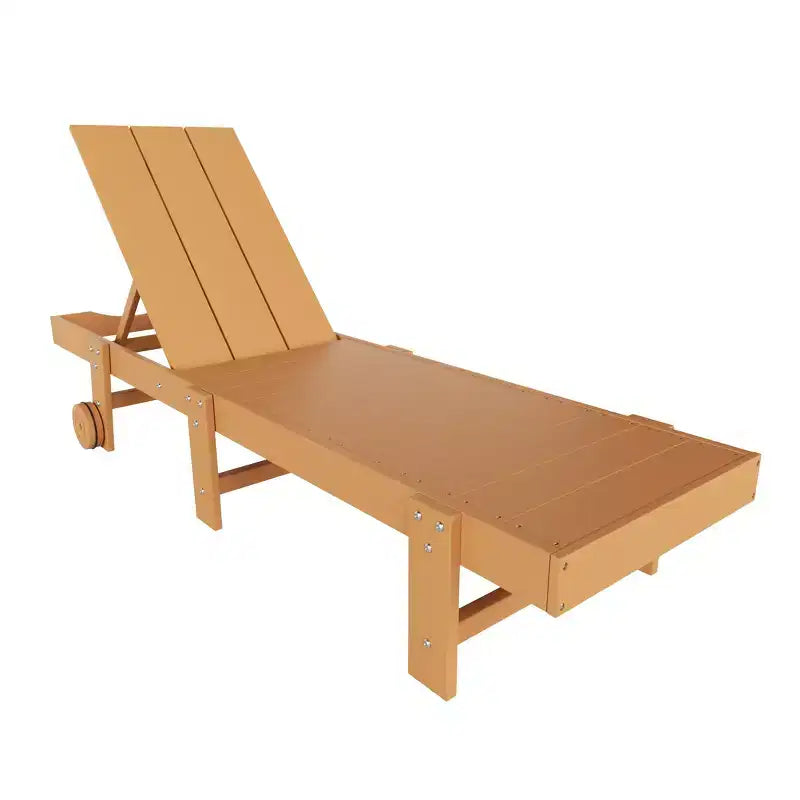 WestinTrends Ashore Chaise Longue Inclinable Moderne en Poly avec Roues et Table d'appoint incluse