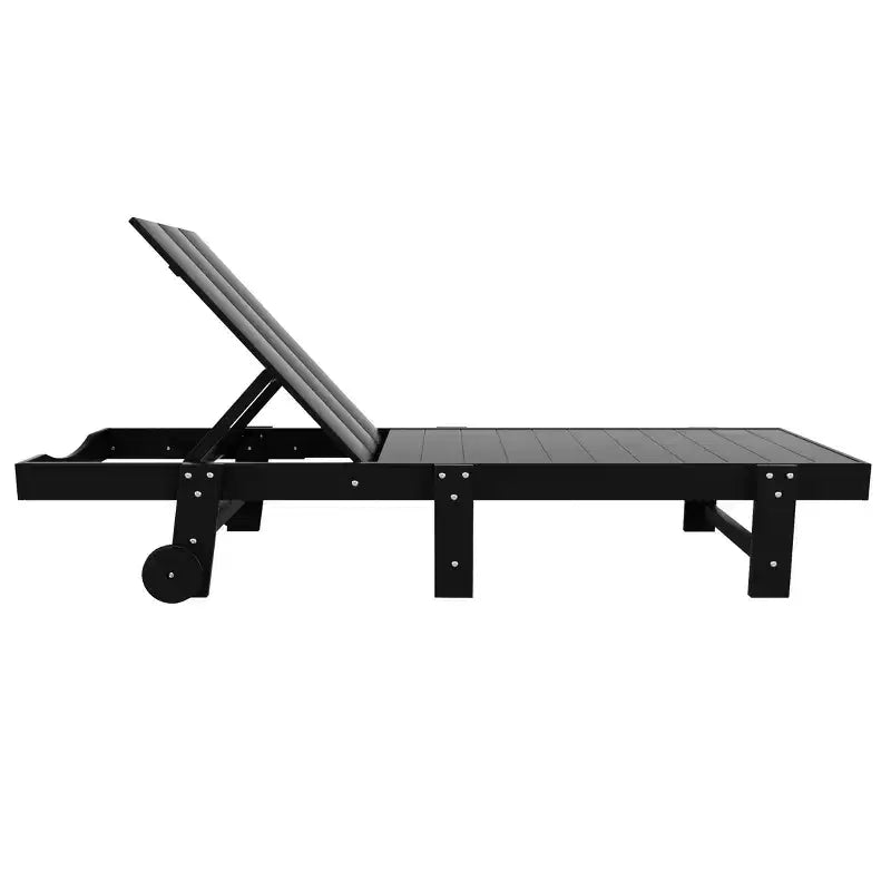 WestinTrends Ashore Chaise Longue Inclinable Moderne en Poly avec Roues et Table d'appoint incluse