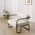 27 Modern Iron Accent Chair , Comfy Lazy Armchair for Living Room and Bedroom 4A - ModernLuxe