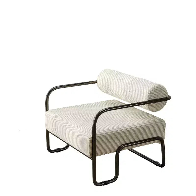 27 Modern Iron Accent Chair , Comfy Lazy Armchair for Living Room and Bedroom 4A - ModernLuxe