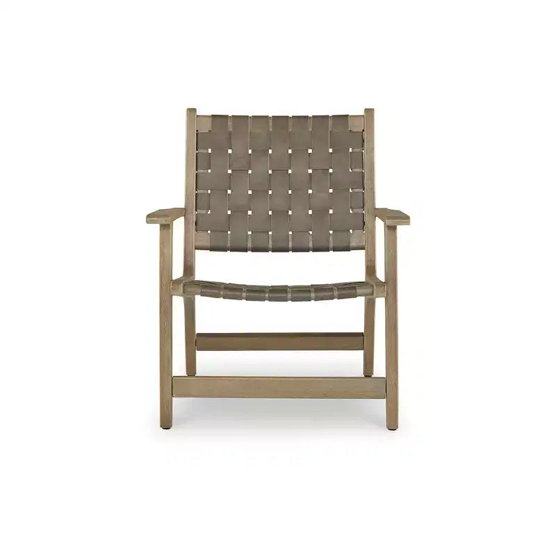 Signature Design by Ashley Jameset Leather Weave Accent Chair, Taupe