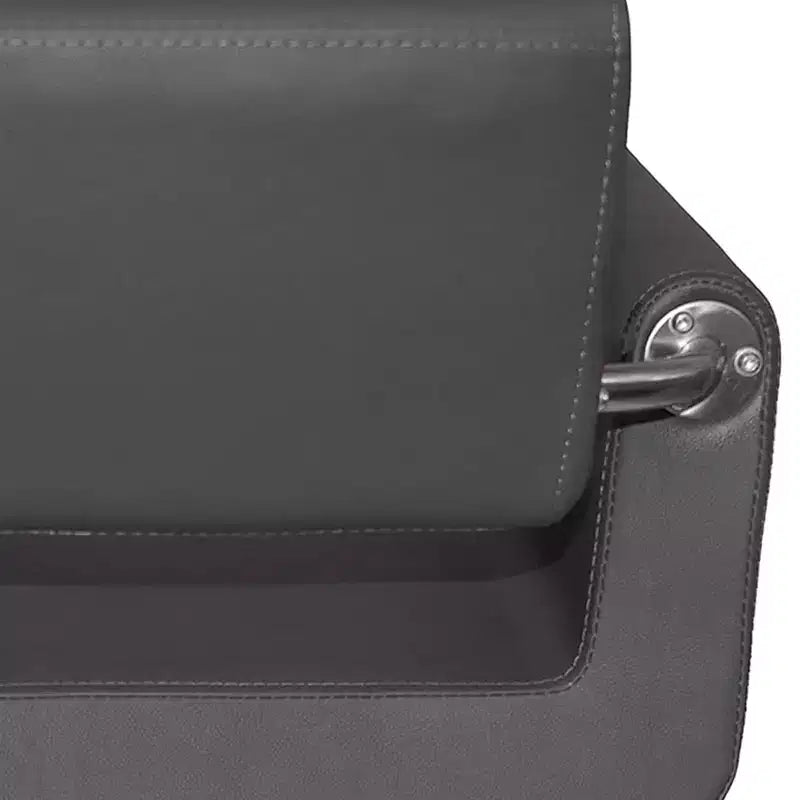 Chromium Brooklyn Professional Salon Styling Chair with High Density Foam Cushions and Steel Construction for Hair Cutting, Styling, and Perms, Gray