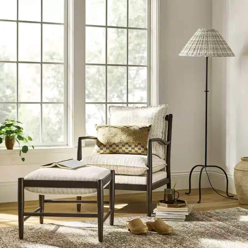 Wood Frame Pillow Top Accent Chair Cream - Threshold with Studio McGee
