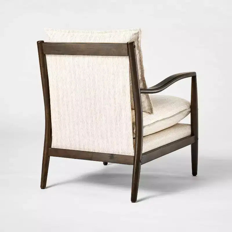 Wood Frame Pillow Top Accent Chair Cream - Threshold with Studio McGee