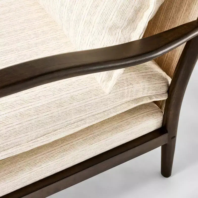 Wood Frame Pillow Top Accent Chair Cream - Threshold with Studio McGee