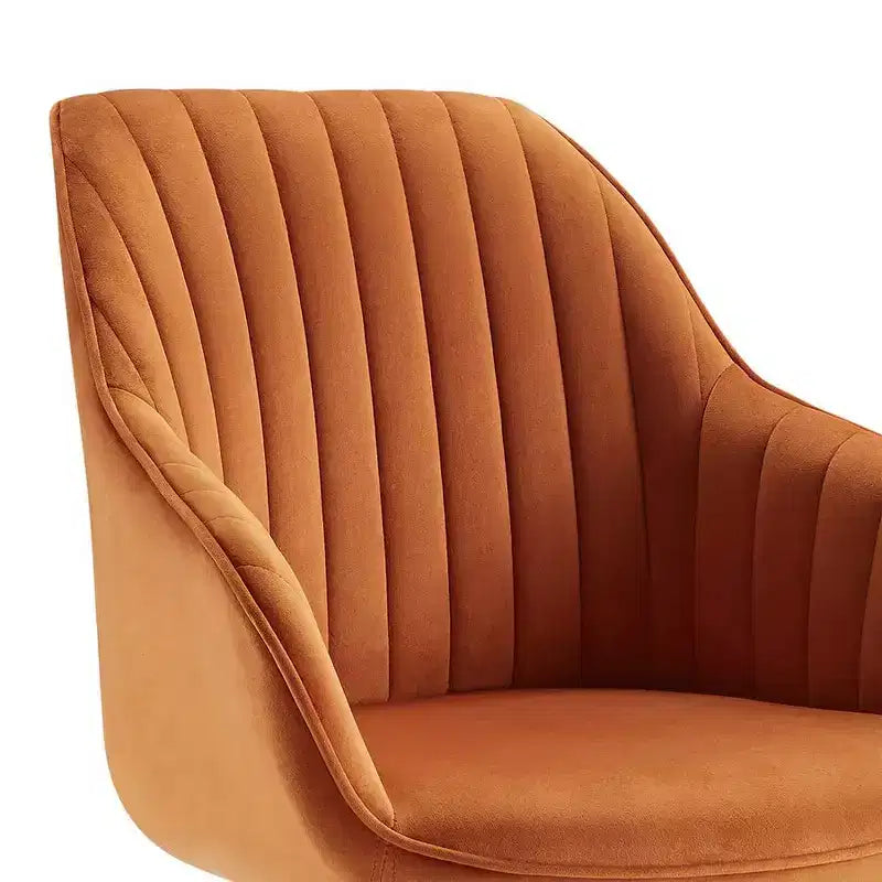 Fauteuil d'appoint pivotant à 360° HOMLUX Pyramid, style milieu de siècle, revêtu de velours confortable - Pieds plaqués or pour chambre, bureau, salle à manger