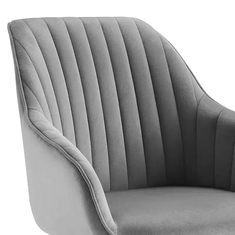 Fauteuil d'appoint pivotant à 360° HOMLUX Pyramid, style milieu de siècle, revêtu de velours confortable - Pieds plaqués or pour chambre, bureau, salle à manger