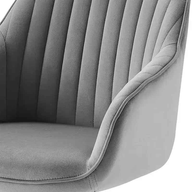 Fauteuil d'appoint pivotant à 360° HOMLUX Pyramid, style milieu de siècle, revêtu de velours confortable - Pieds plaqués or pour chambre, bureau, salle à manger