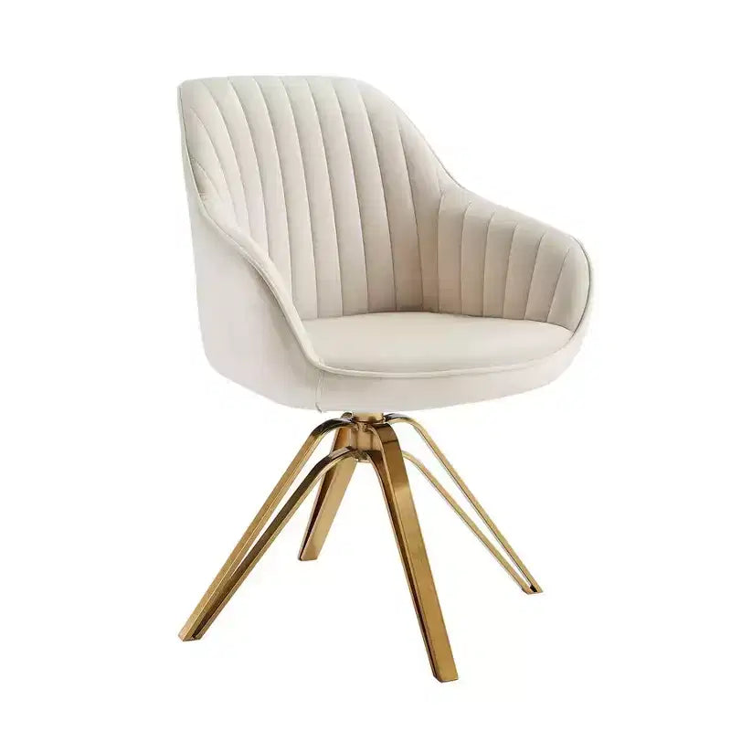 Fauteuil d'appoint pivotant à 360° HOMLUX Pyramid, style milieu de siècle, revêtu de velours confortable - Pieds plaqués or pour chambre, bureau, salle à manger