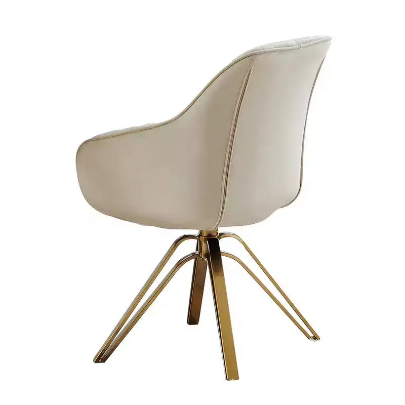 Fauteuil d'appoint pivotant à 360° HOMLUX Pyramid, style milieu de siècle, revêtu de velours confortable - Pieds plaqués or pour chambre, bureau, salle à manger