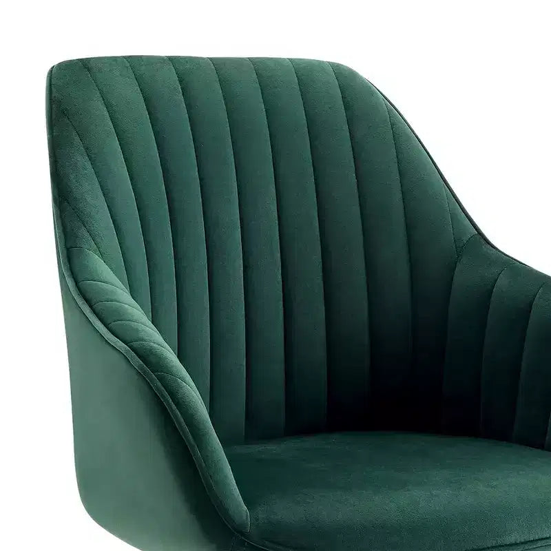 Fauteuil d'appoint pivotant à 360° HOMLUX Pyramid, style milieu de siècle, revêtu de velours confortable - Pieds plaqués or pour chambre, bureau, salle à manger