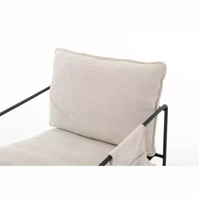 Lot de 2 fauteuils d'appoint modernes avec poches latérales, fauteuils rembourrés avec cadre en métal pour salon et chambre 4W - ModernLuxe
