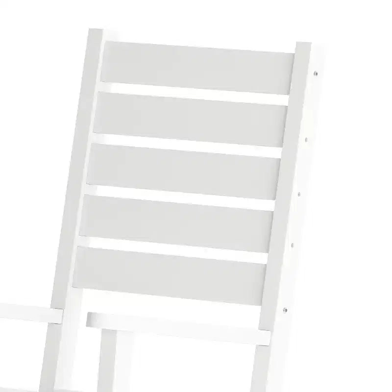 Ensemble 3 pièces Merrick Lane Chaises/Table pour utilisation intérieure/extérieure toutes saisons avec 2 fauteuils à bascule contemporains et une table d'appoint élégante