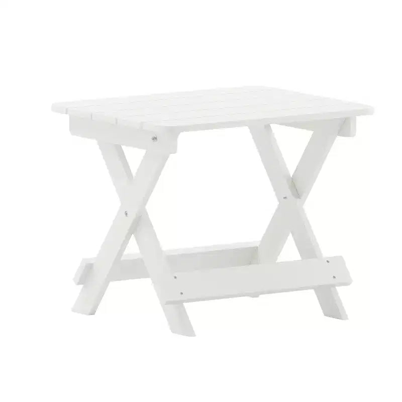 Ensemble 3 pièces Merrick Lane Chaises/Table pour utilisation intérieure/extérieure toutes saisons avec 2 fauteuils à bascule contemporains et une table d'appoint élégante