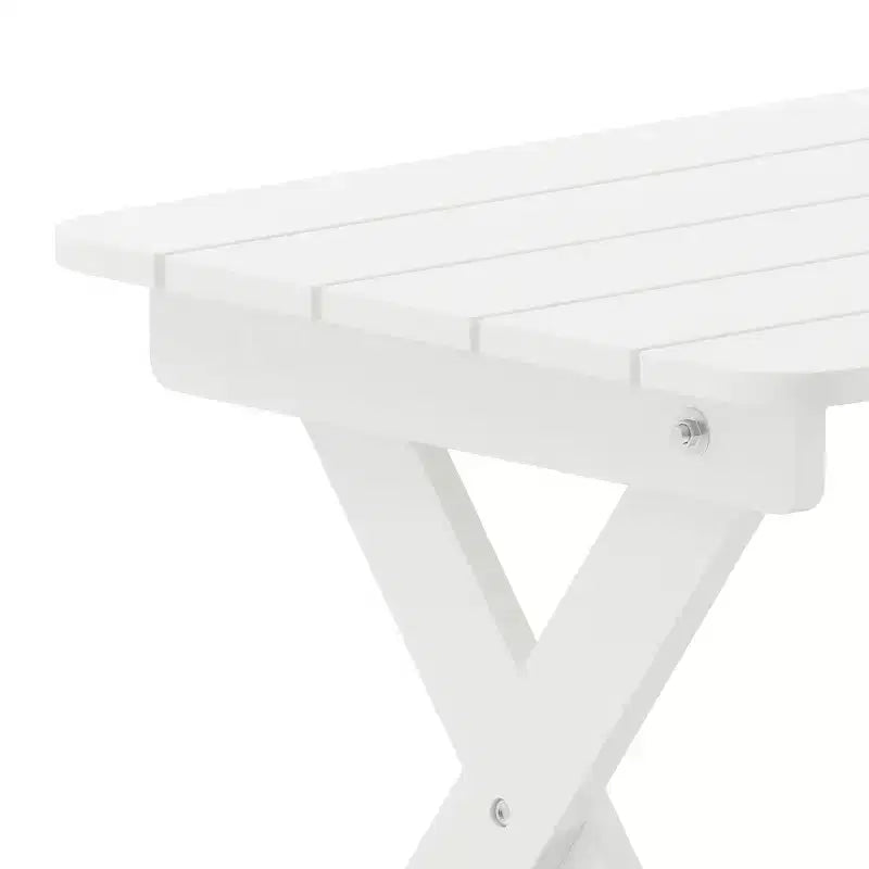 Ensemble 3 pièces Merrick Lane Chaises/Table pour utilisation intérieure/extérieure toutes saisons avec 2 fauteuils à bascule contemporains et une table d'appoint élégante