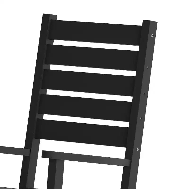 Ensemble 3 pièces Merrick Lane Chaises/Table pour utilisation intérieure/extérieure toutes saisons avec 2 fauteuils à bascule contemporains et une table d'appoint élégante