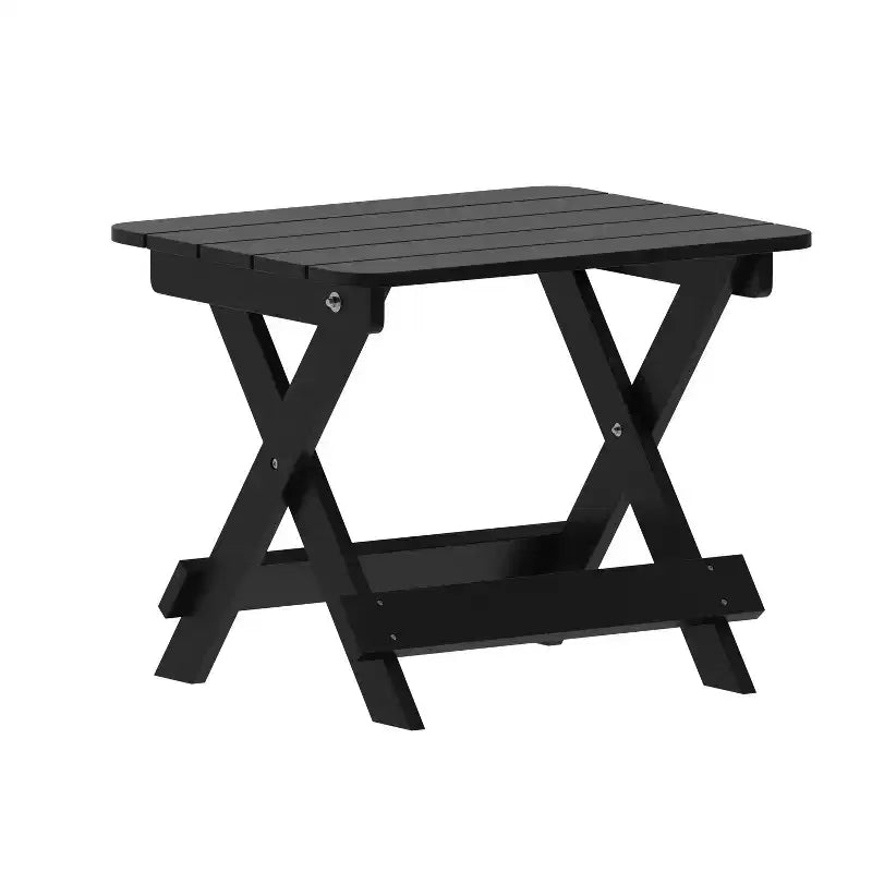 Ensemble 3 pièces Merrick Lane Chaises/Table pour utilisation intérieure/extérieure toutes saisons avec 2 fauteuils à bascule contemporains et une table d'appoint élégante