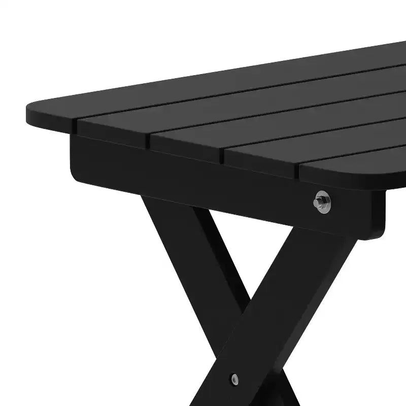 Ensemble 3 pièces Merrick Lane Chaises/Table pour utilisation intérieure/extérieure toutes saisons avec 2 fauteuils à bascule contemporains et une table d'appoint élégante