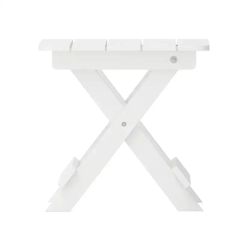 Ensemble 3 pièces Merrick Lane Chaises/Table pour utilisation intérieure/extérieure toutes saisons avec 2 fauteuils à bascule contemporains et une table d'appoint élégante