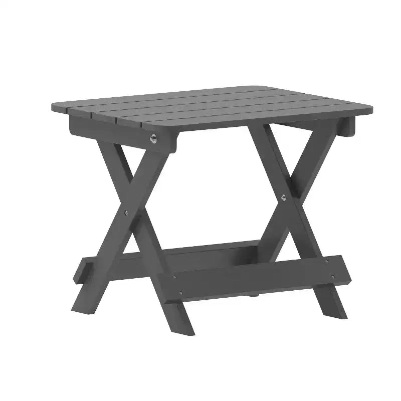 Ensemble 3 pièces Merrick Lane Chaises/Table pour utilisation intérieure/extérieure toutes saisons avec 2 fauteuils à bascule contemporains et une table d'appoint élégante
