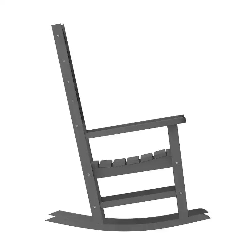 Ensemble 3 pièces Merrick Lane Chaises/Table pour utilisation intérieure/extérieure toutes saisons avec 2 fauteuils à bascule contemporains et une table d'appoint élégante