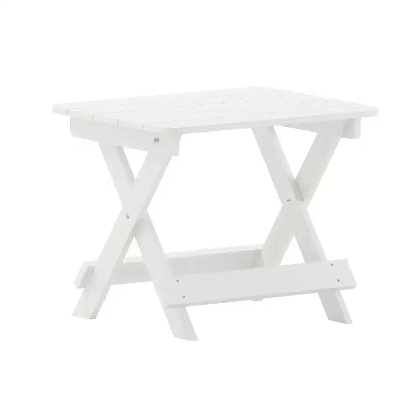 Ensemble 3 pièces Merrick Lane Chaises/Table pour utilisation intérieure/extérieure toutes saisons avec 2 fauteuils à bascule contemporains et une table d'appoint élégante