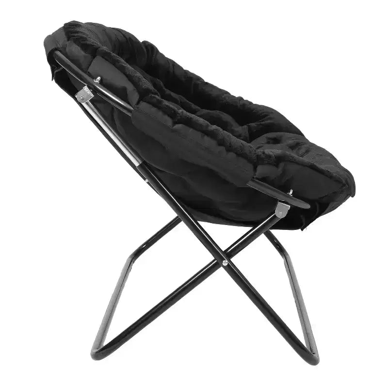 Flash Furniture Eleanor Fauteuil double soucoupe rembourré et pliable avec cadre en acier pour dortoir, salon ou chambre à coucher