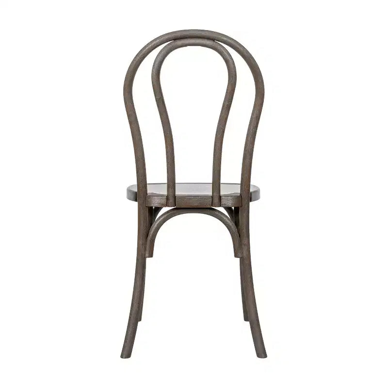 Flash Furniture HERCULES 2 Pack Commercial Indoor/Outdoor Wood Look Resin Thonet Style Chair