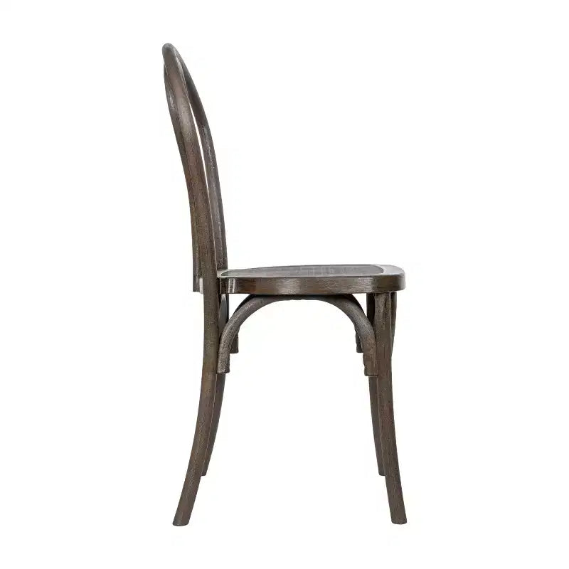 Flash Furniture HERCULES 2 Pack Commercial Indoor/Outdoor Wood Look Resin Thonet Style Chair