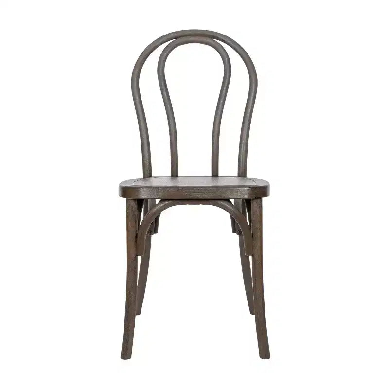 Flash Furniture HERCULES 2 Pack Commercial Indoor/Outdoor Wood Look Resin Thonet Style Chair