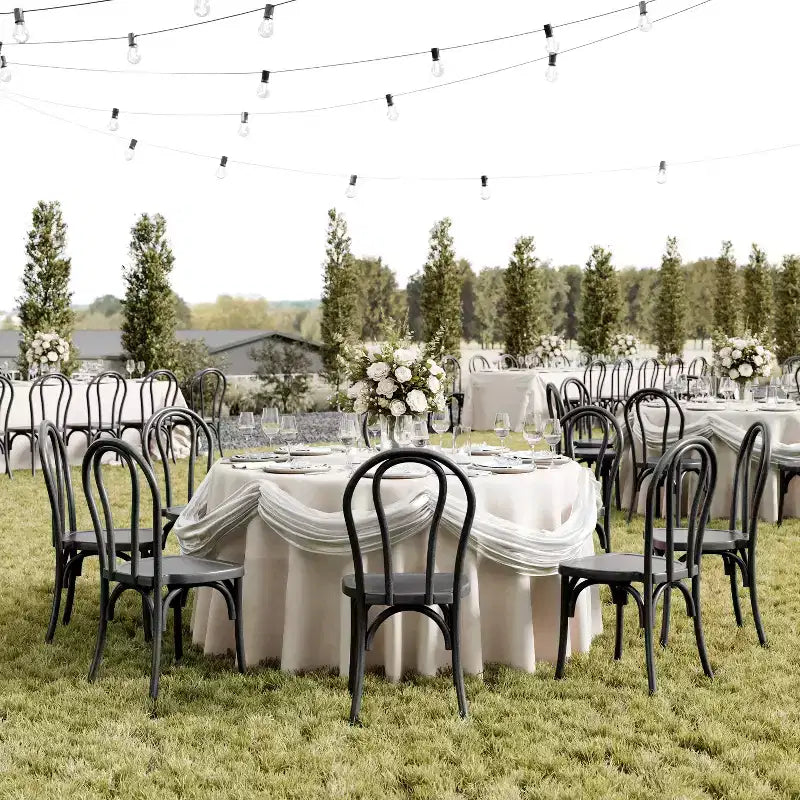 Flash Furniture HERCULES 2 Pack Commercial Indoor/Outdoor Wood Look Resin Thonet Style Chair