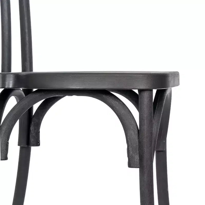 Emma and Oliver Weather-Resistant Wood Look Resin Thonet Chair for Indoor/Outdoor Use