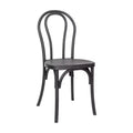 Emma and Oliver Weather-Resistant Wood Look Resin Thonet Chair for Indoor/Outdoor Use