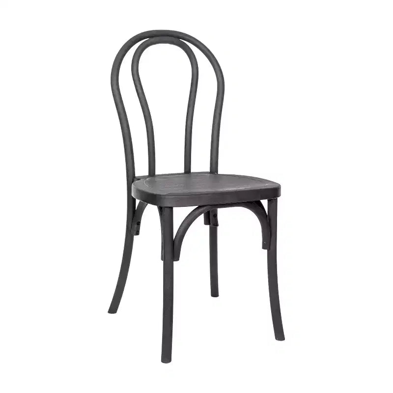 Emma and Oliver Weather-Resistant Wood Look Resin Thonet Chair for Indoor/Outdoor Use