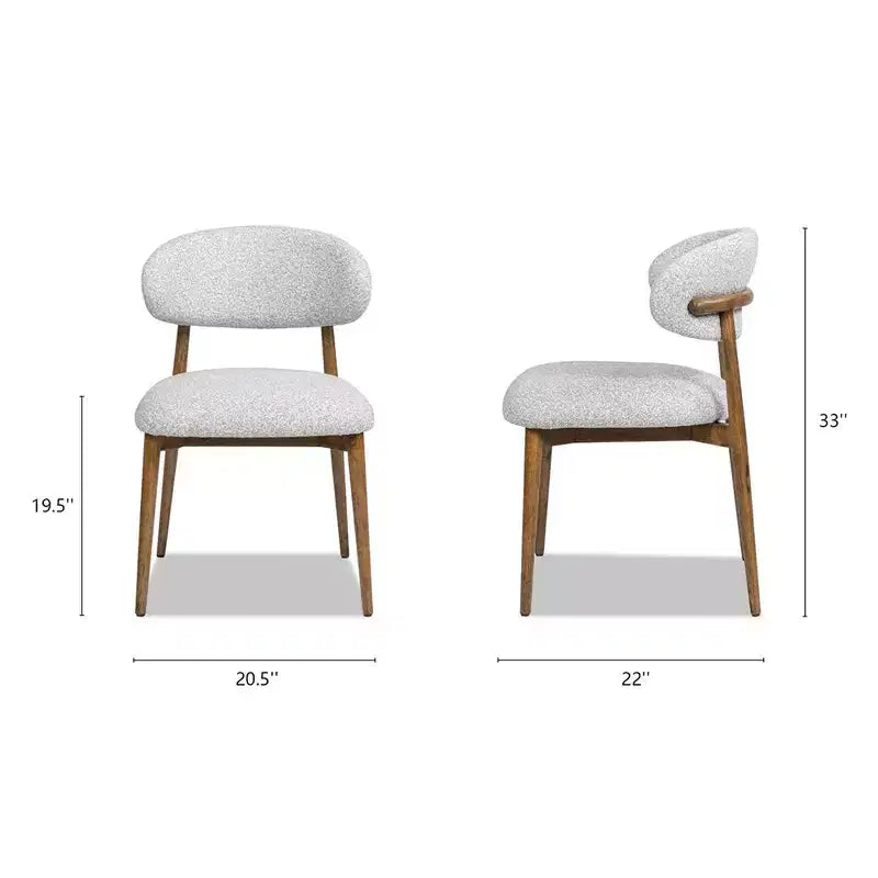 Jennifer Taylor Home Locke 20.5 Modern Upholstered Dining Chair with Wood Frame