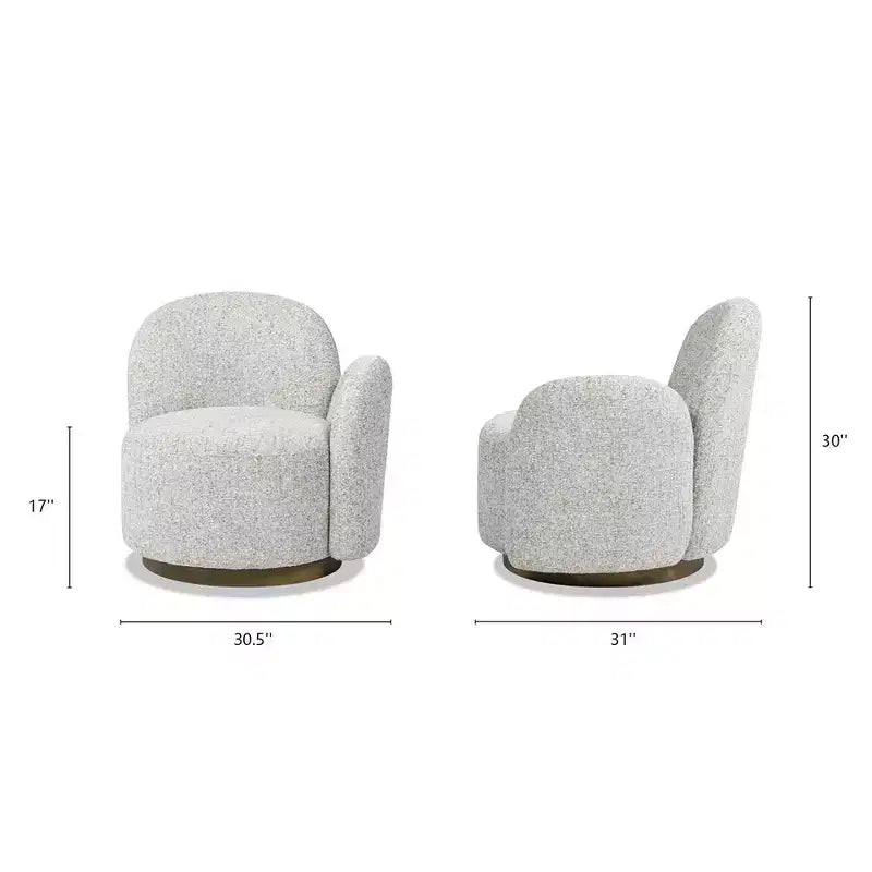 Jennifer Taylor Home Duo 31.5 RAF One-Arm Swivel Accent Chair